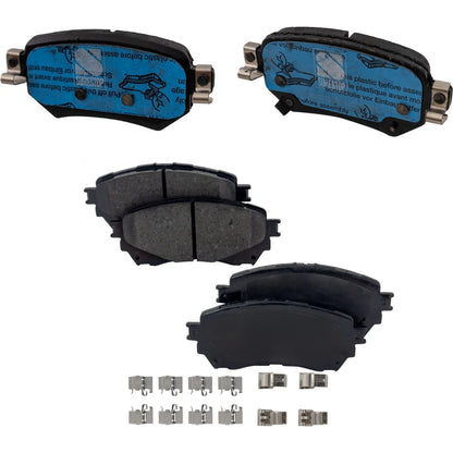 Set of 4 Front & Rear Brake Pads for Mazda 6 (2016–2021)