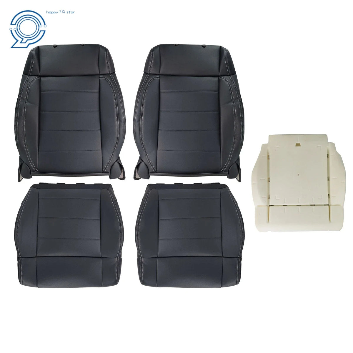 Set of 2 Leather Seat Covers for Jeep Wrangler (2007–2012)