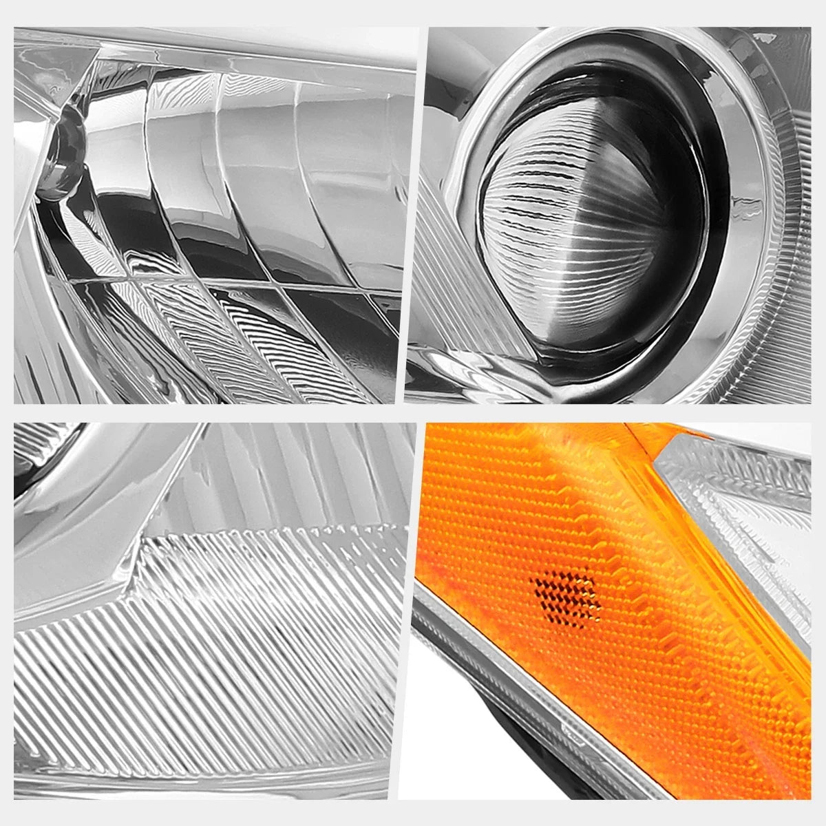 Projector Headlight Right Side Chrome for Toyota Highlander (2014-2016)