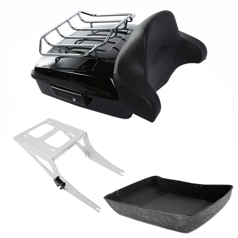 Backrest Pad Rack 2-Up Chopped for Harley Fat Boy 2008-2017