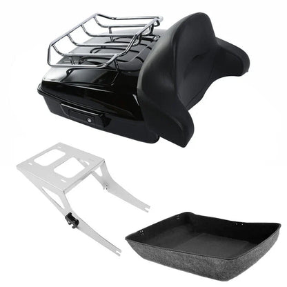 Backrest Pad Rack 2-Up Chopped for Harley Fat Boy 2008-2017