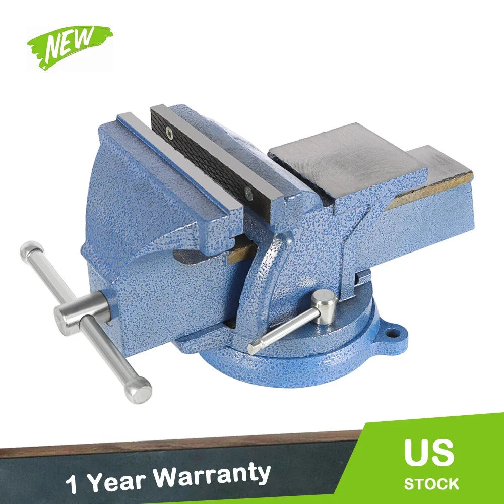 6" Mechanic Bench Vise Table Top Clamp with Locking Swivel Base
