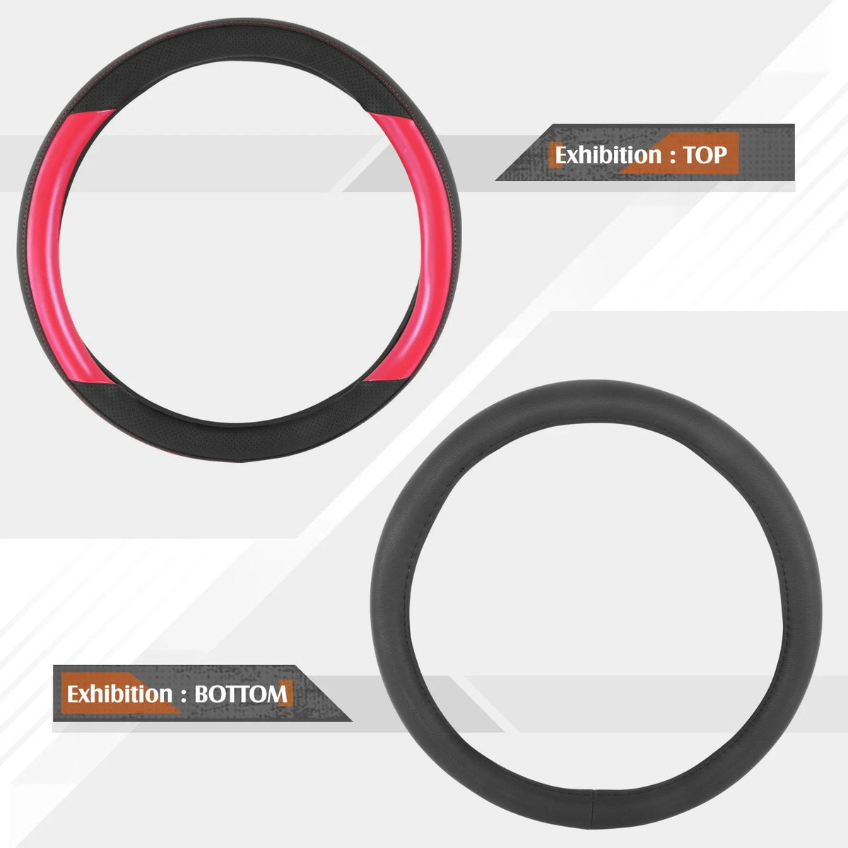 14.5-15" Diameter Steering Wheel Cover in Perforated Leather