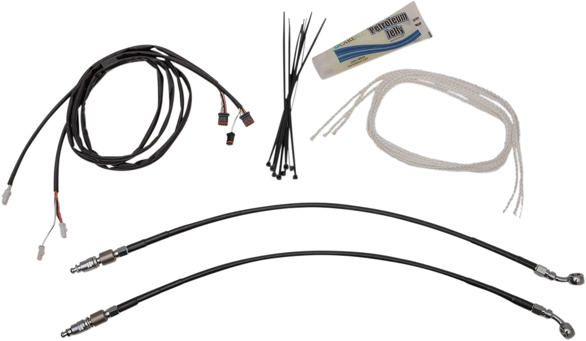 Pointed Top 1-1/4" Handlebar Kit for Harley (14") - EZ Install
