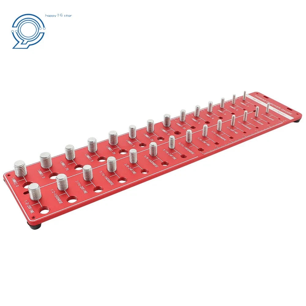 Thread Checker Gauge for Inch and Metric Screws (28 Holes)