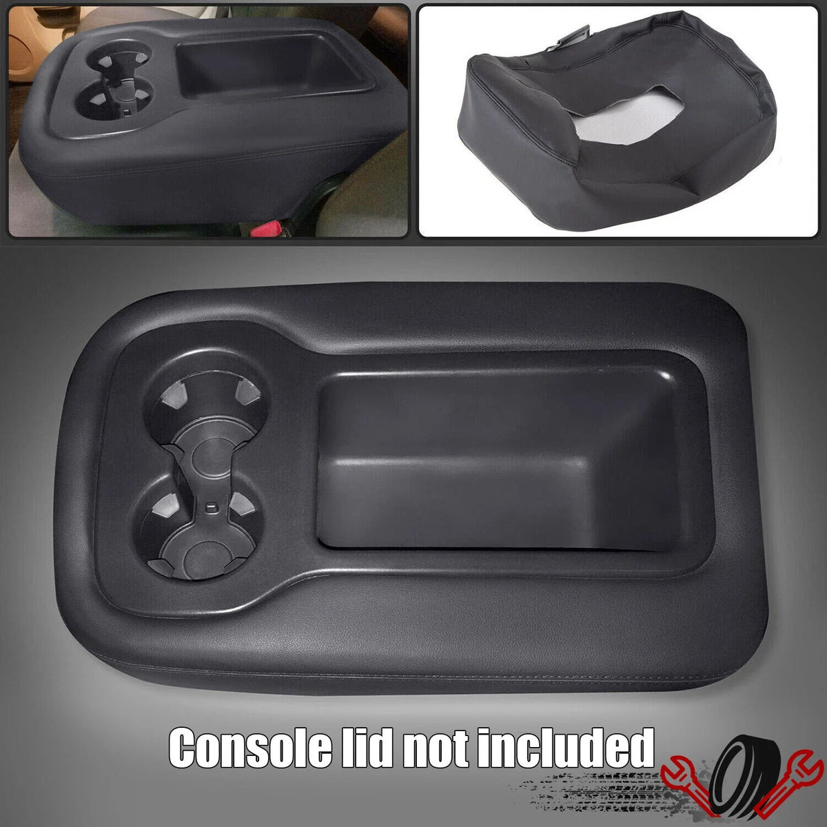 Leather Console Armrest Lid Cover for Chevrolet Silverado Tahoe Sierra (2007–2014)