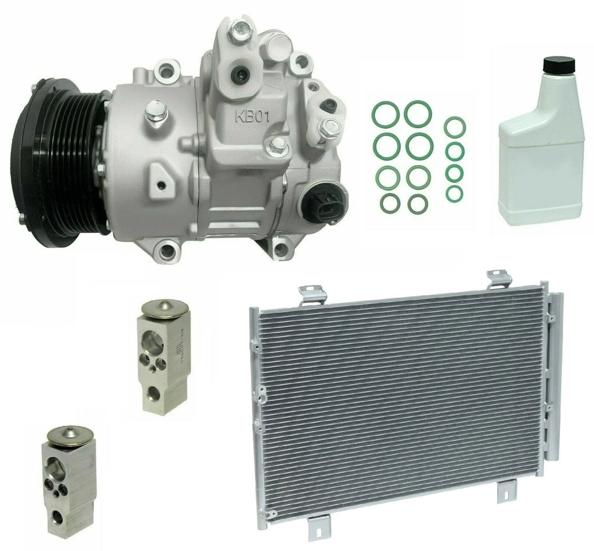 A/C Compressor Kit Replacement with Condenser for Audi A3 (2004–2012)