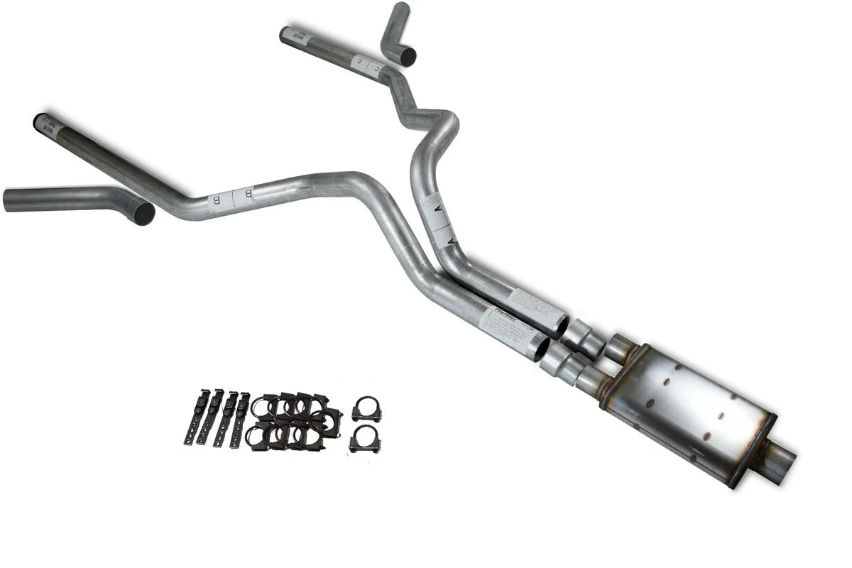 Dual Exhaust Kit for Chevy GMC 1500 (2007–2014) 3" Corner Exit