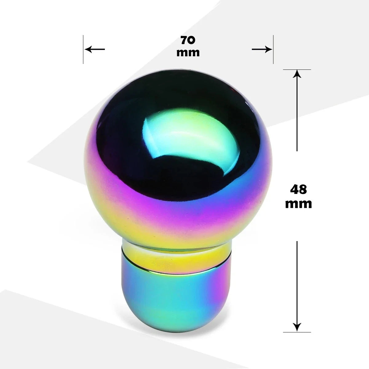 Manual Shift Knob (48x70mm) in Neo Chrome for Universal Fit