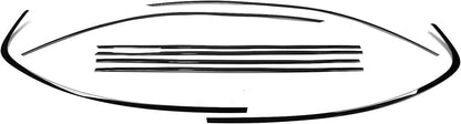 Window Sill Trim Strips Set of 4 in Gloss Black for BMW 3 Series E90 2006-2012