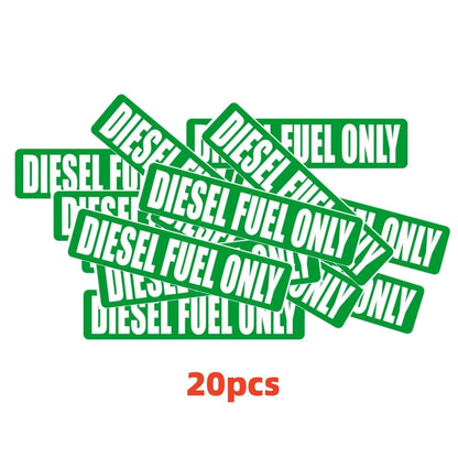 Automotive Diesel Fuel Only Decal Stickers - 20 Pack