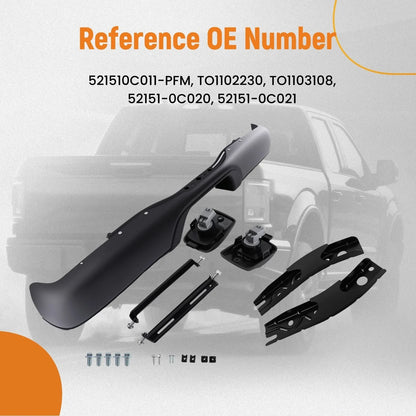 Black Steel Rear Bumper for Toyota Tundra (2000–2006) 521590C010 Bolt-On