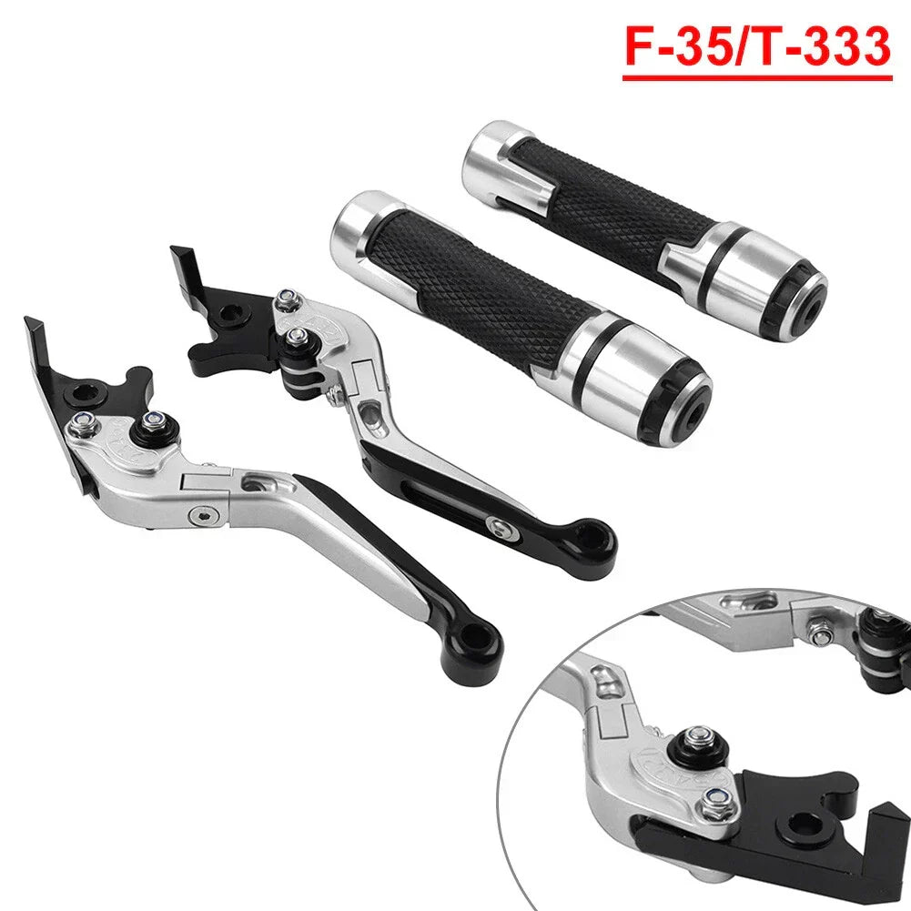 Brake Clutch Levers Grip Set - Silver for Triumph Speed Triple 675