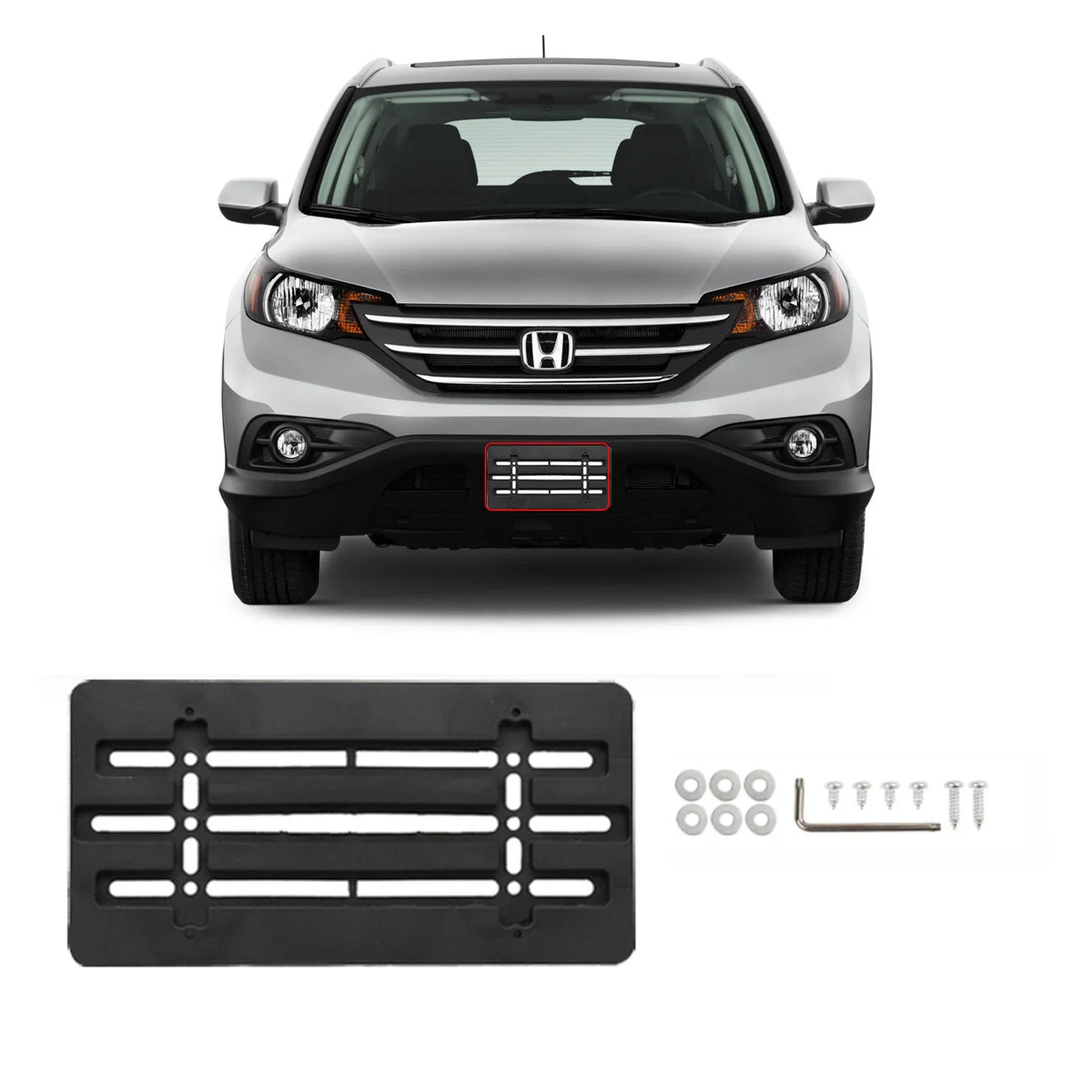 License Plate Frame Mounting Relocator Adapter for Honda CR-V
