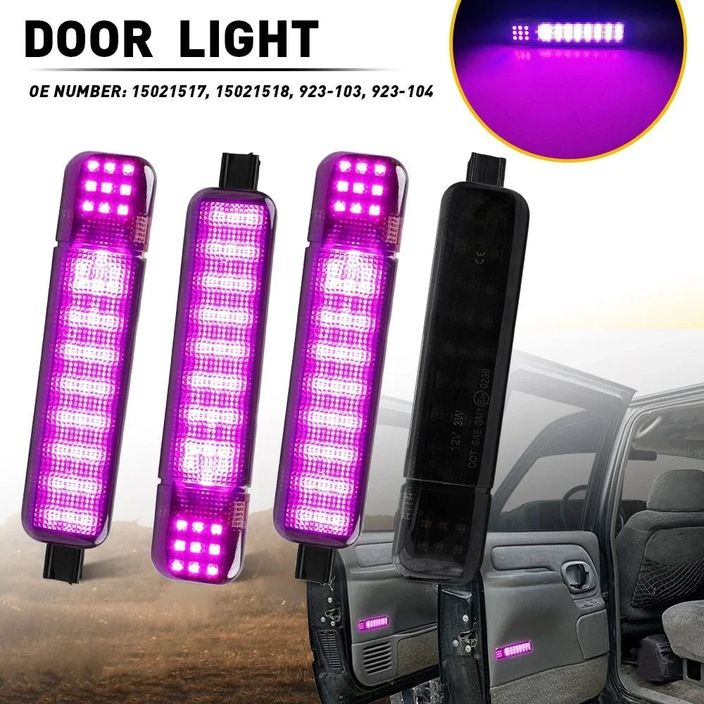 4X LED Door Interior Lights for Silverado Tahoe 1999-2007