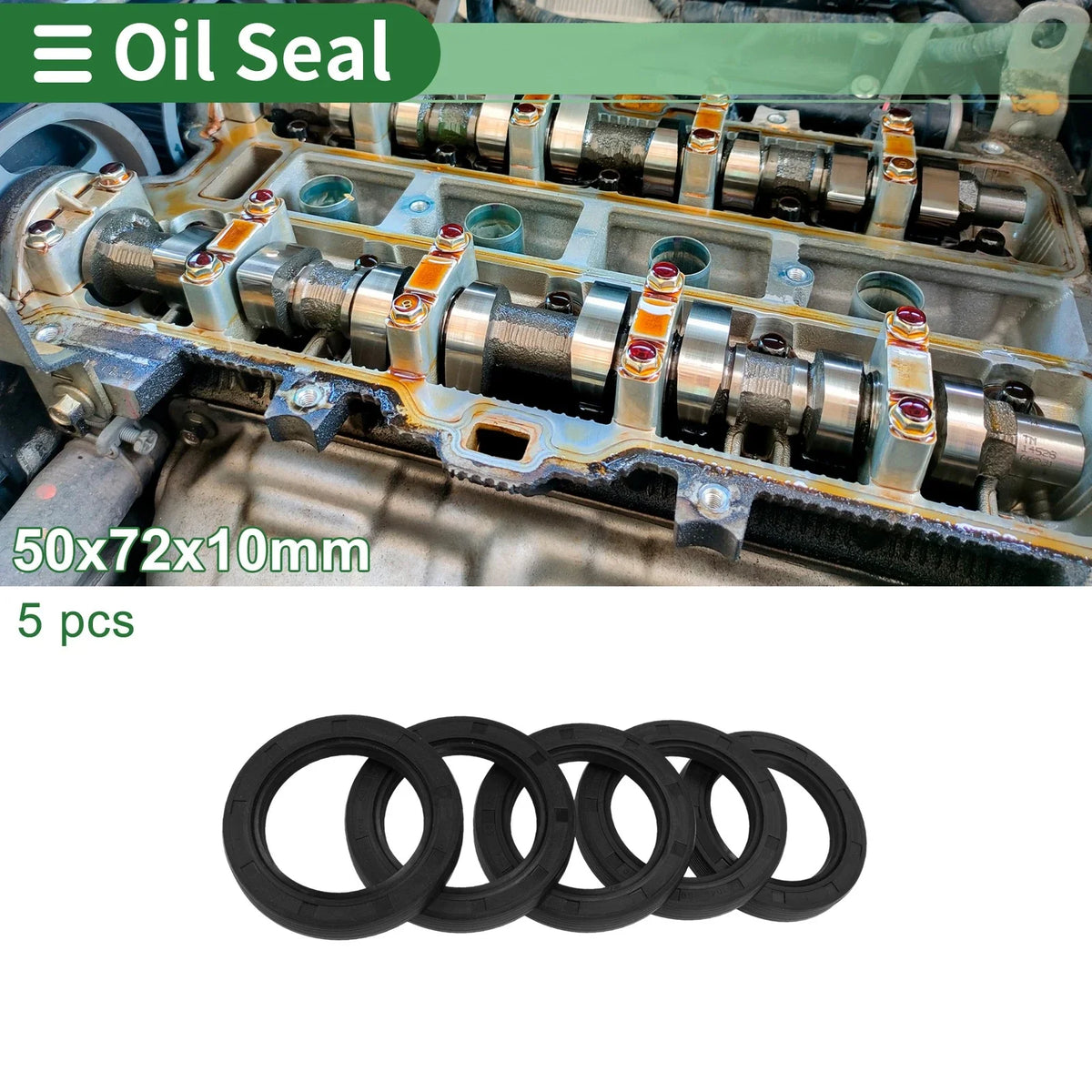Oil Seal   - NBR Rubber 50x72x10mm