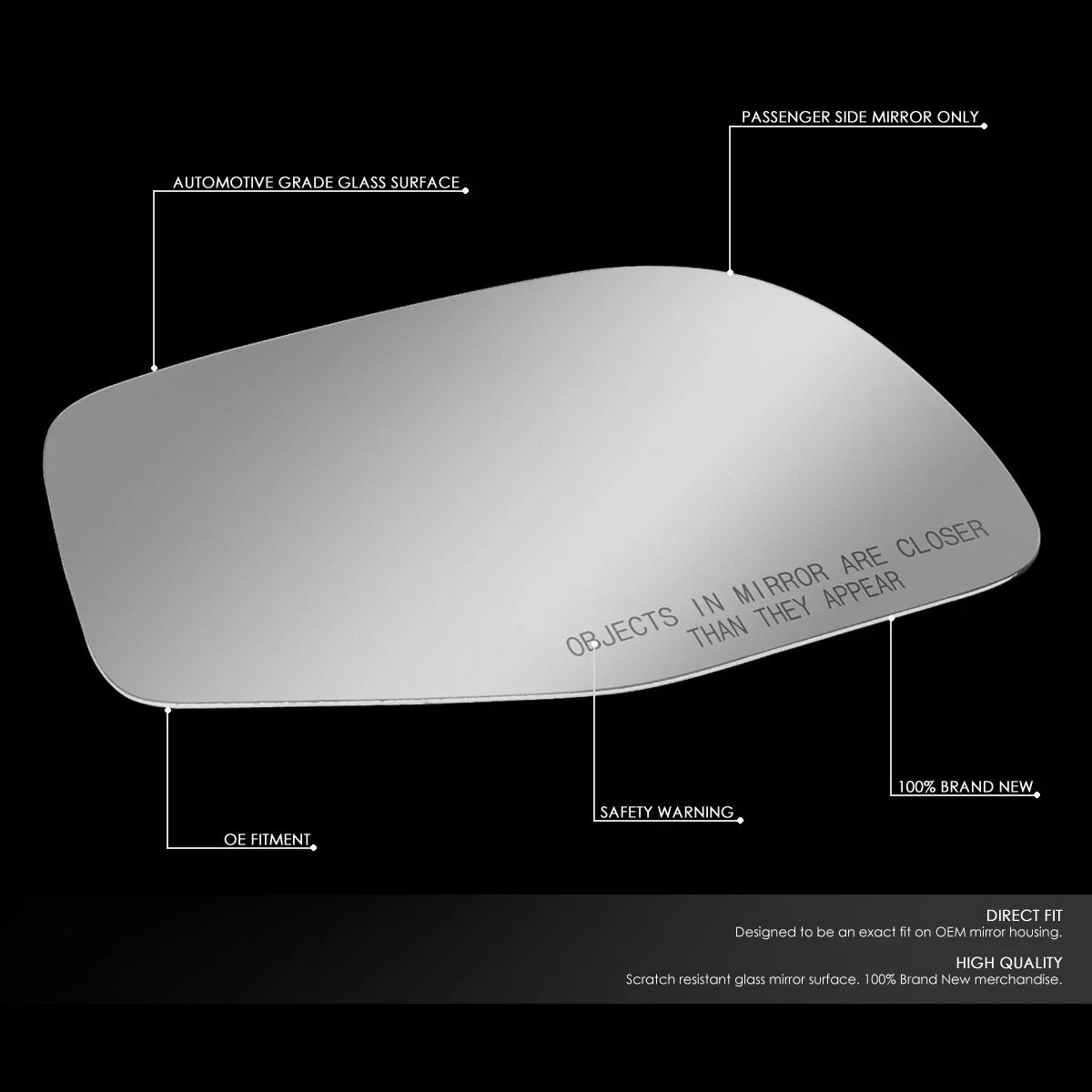 Right Side View Mirror Glass for Ford Explorer Ranger (1995–2005)