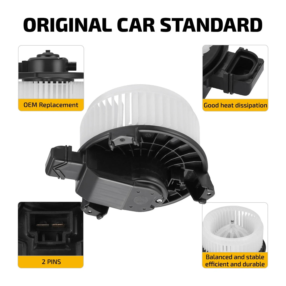 Blower Motor Assembly A/C Fan for Ford Fusion Edge Lincoln MKZ MKX 2006-2020