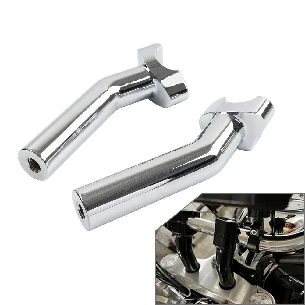 6" Pullback Handlebar Risers in Chrome for Harley Sportster Dyna Softail