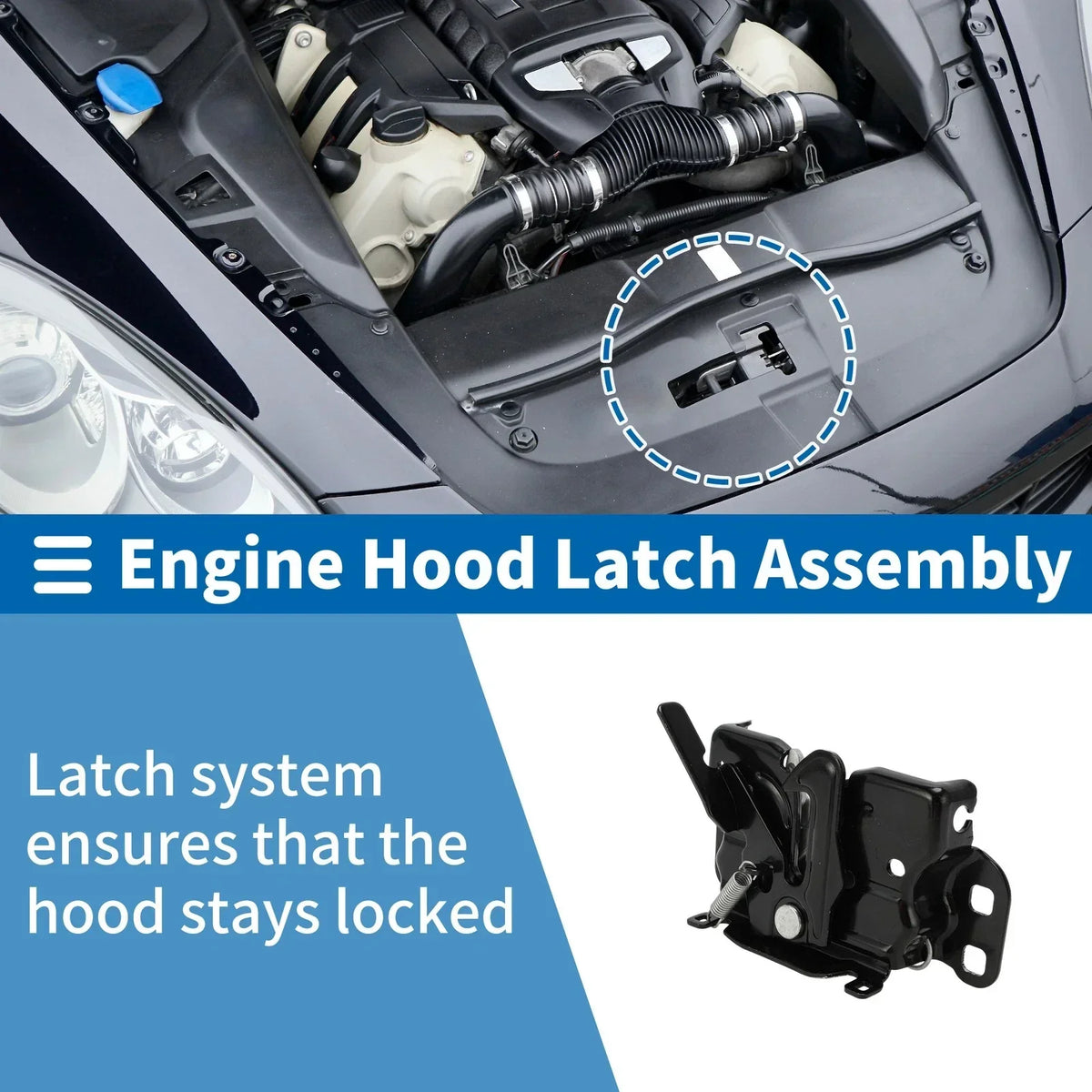 Hood Latch Assembly - 1 x Quality Replacement for Dodge Nitro 2007-2011
