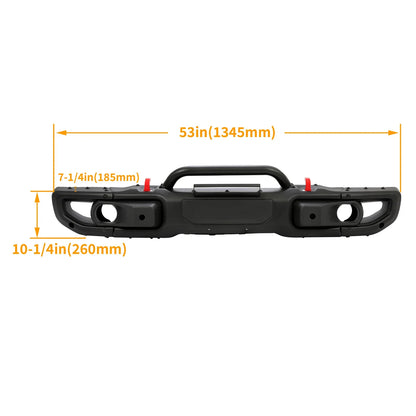 Front Black Bumper for Rubicon Jeep JK Wrangler (2007-2018)