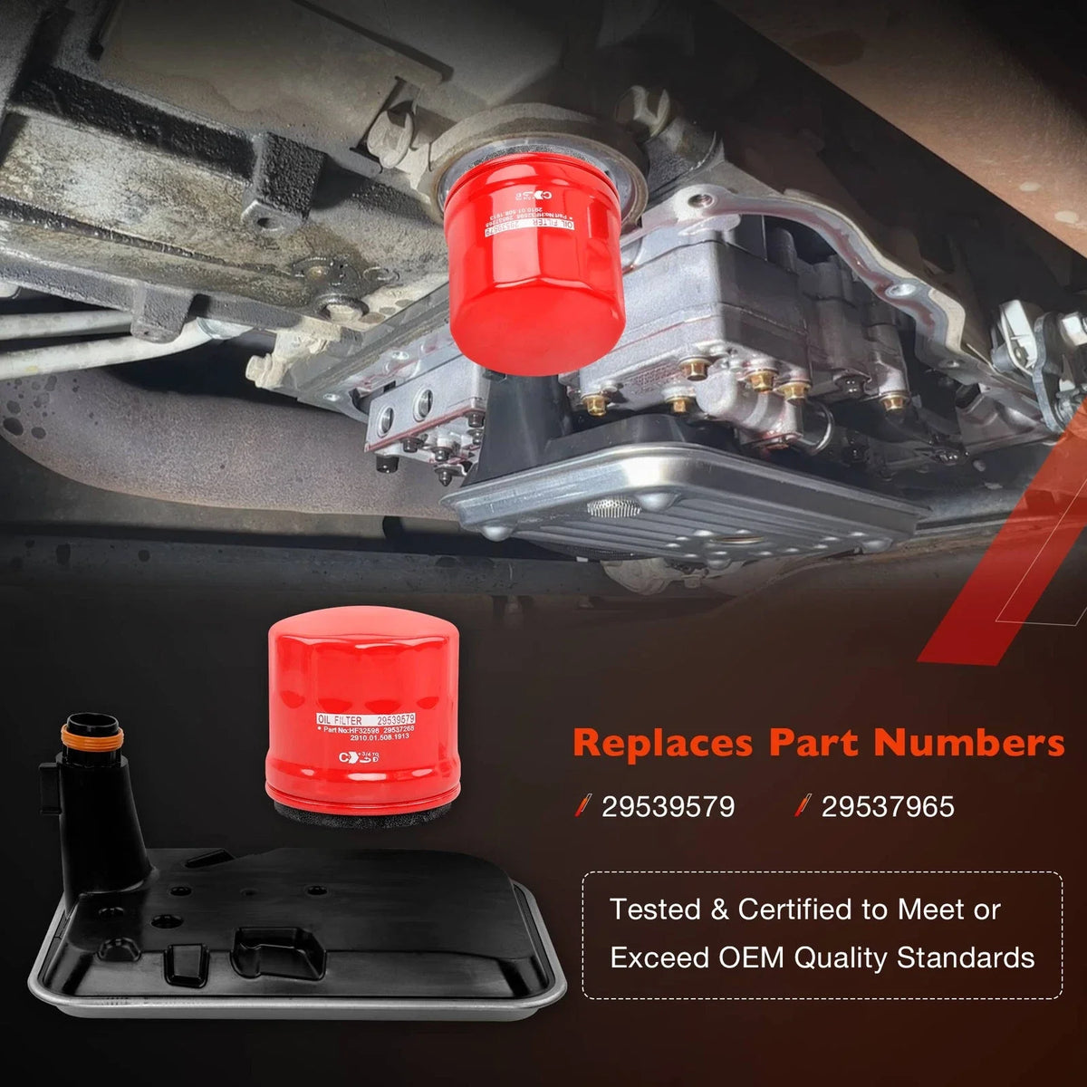 Transmission Oil Filter Set for GMC Sierra, Chevy Silverado 2500 HD (2001–2010)