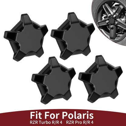 4 Rim Caps in Matte Black for Polaris RZR Pro R (2022-2024)