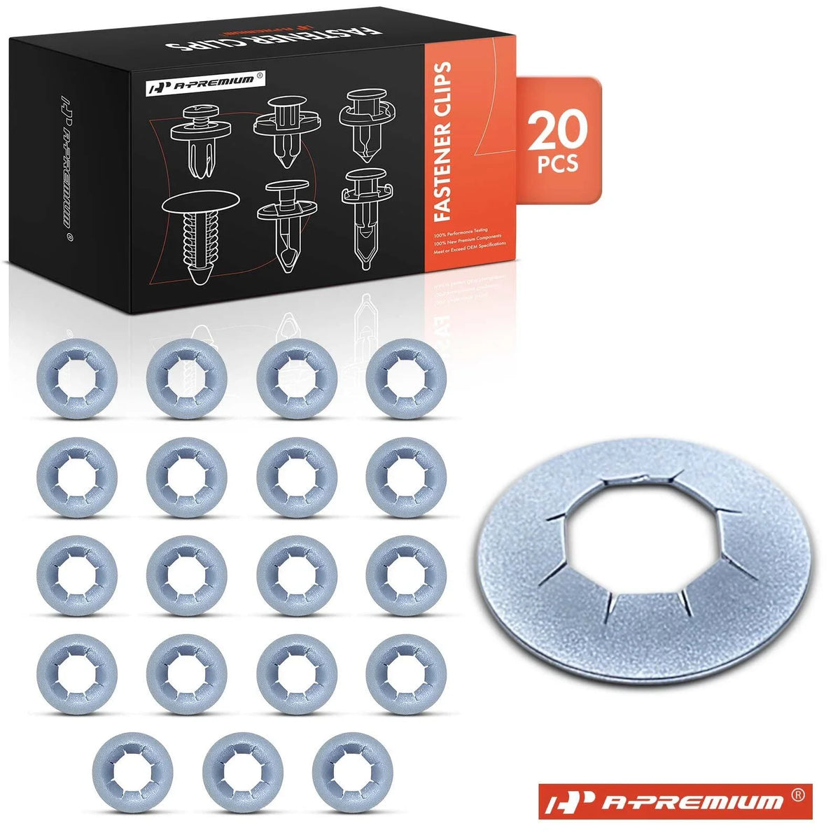 20x Retainer Clips for Ford (Fits 6.35mm Stud, 13.49mm Outer Diameter)