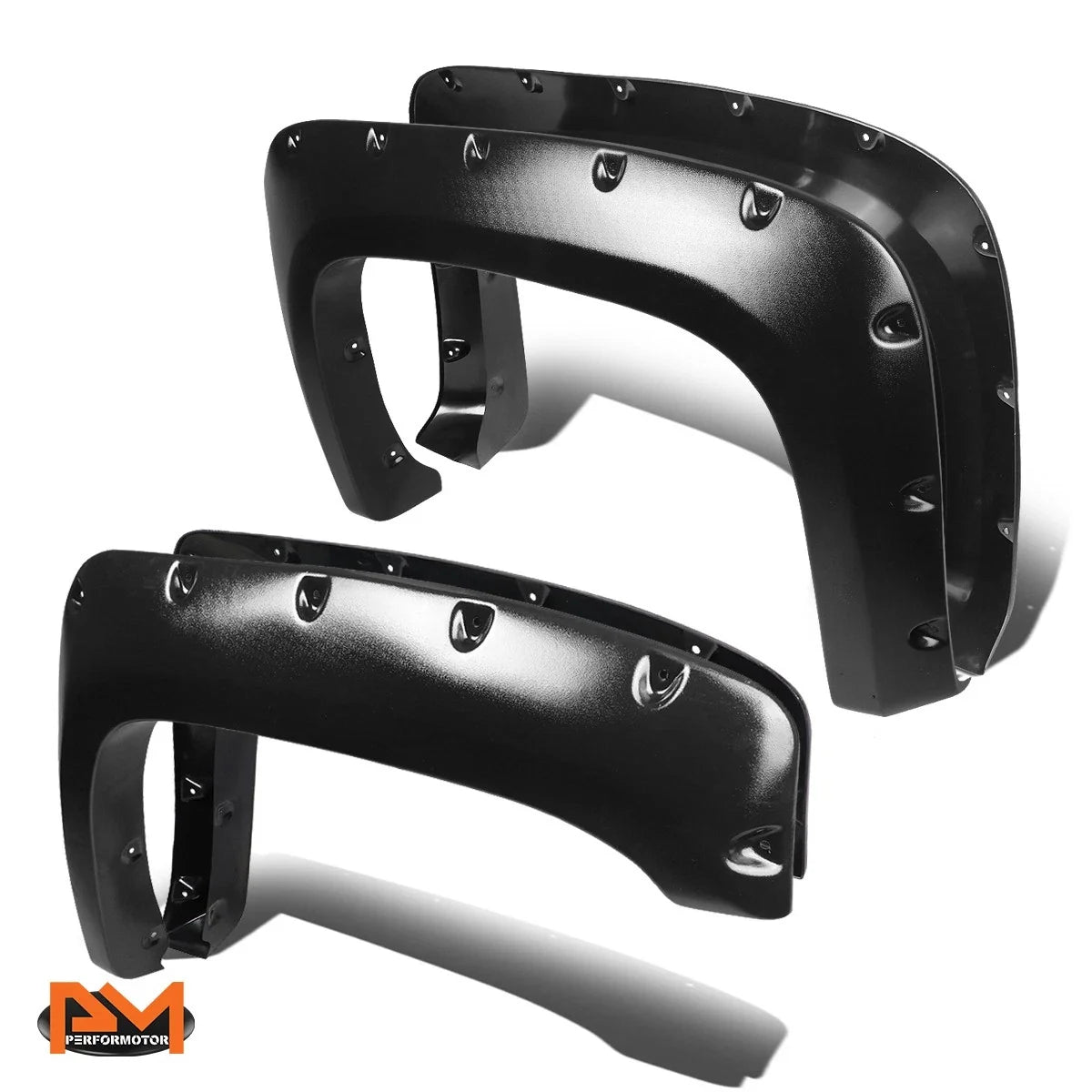 Pocketed-Rivet Fender Flares for Chevy Silverado (2007–2014) 97.6"/78.7"/78" Bed