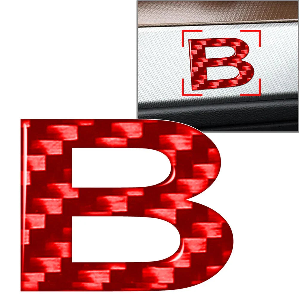 Alphabet Letter B Decal Sticker in Red for Car Badge Emblem