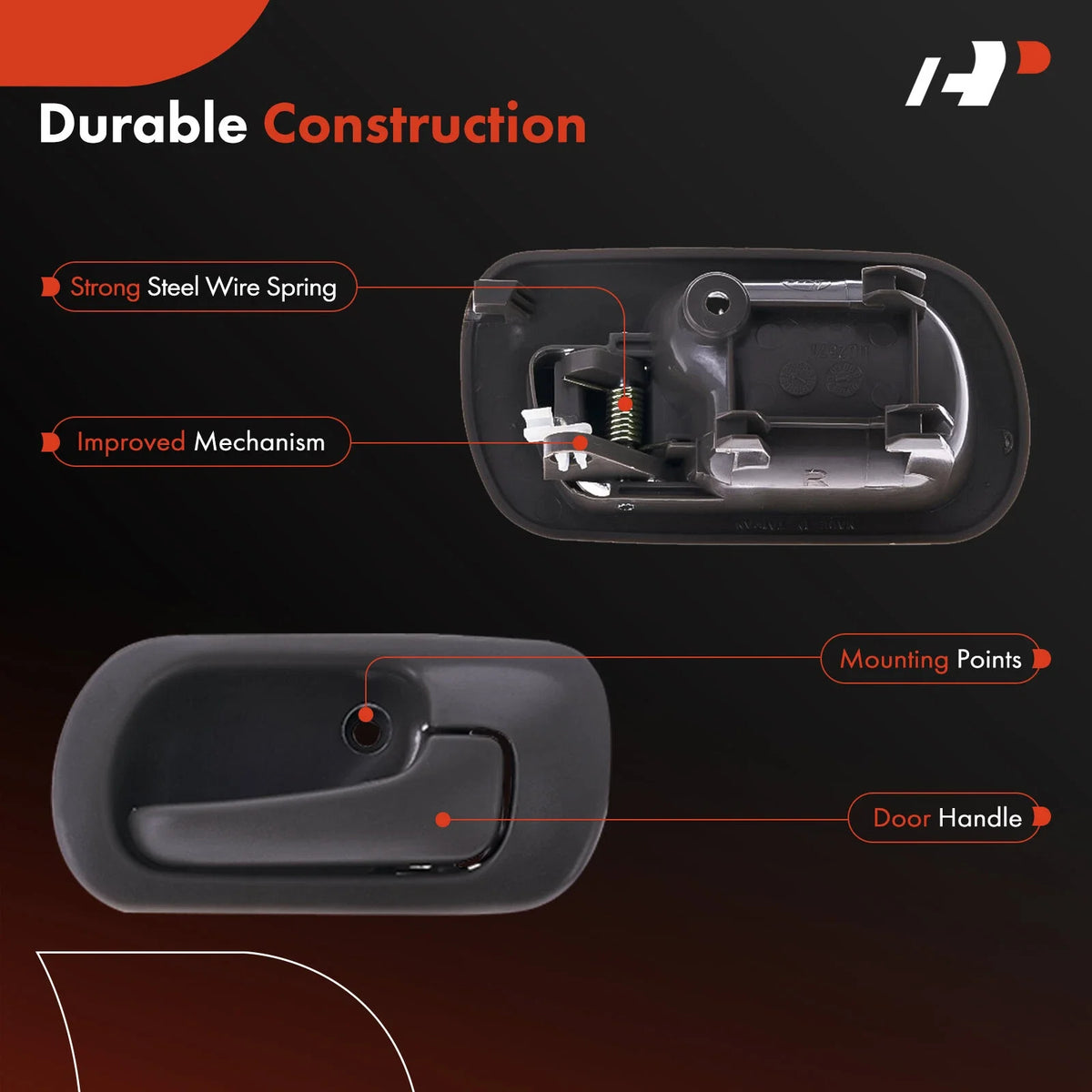 Right Brown Interior Door Handle for 1996–2000 Honda Civic