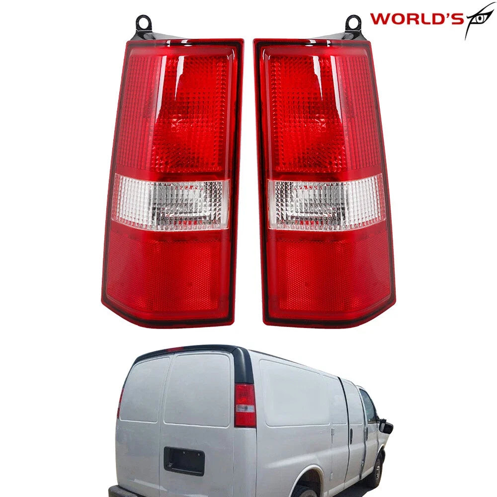Set of 2 Tail Light Halogen Lamps for Chevy Express/GMC Savana (2003–2023)