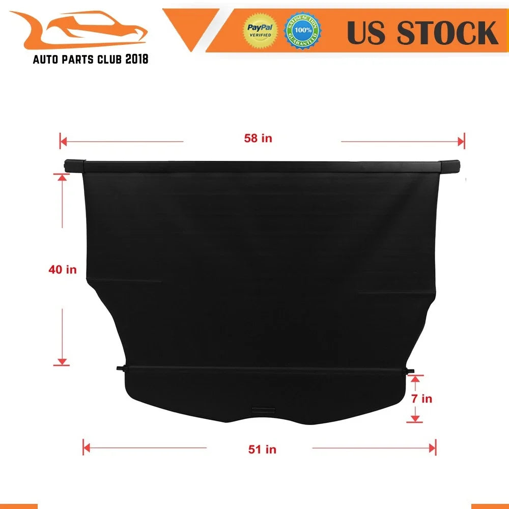 Trunk Shield Cargo Cover for Acura MDX 2007 to 2013