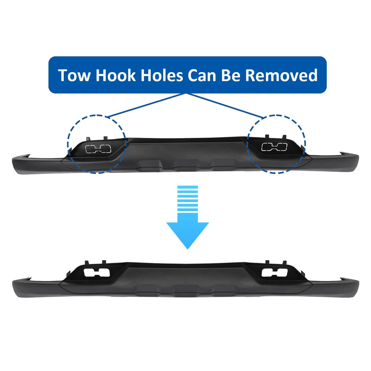 Front Bumper Valance for Chevy Silverado 1500 (2016–2019) W/Tow Hook Holes