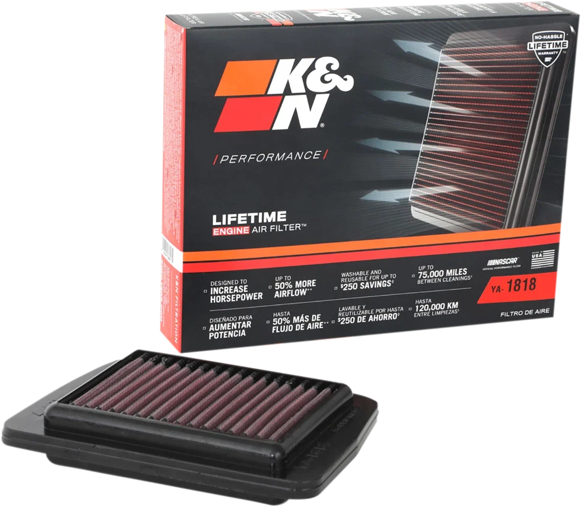 K&N Air Filter - High-Flow for Yamaha YA-1818 (OE Replacement)