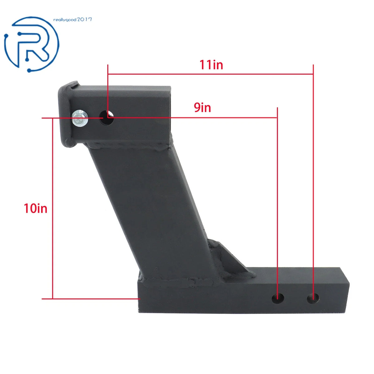 2 Inch Solid Shank Hitch Adapter for 10 Inch Lift Drop (10000LB)