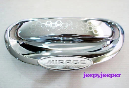 Door Handle Insert Bowl Trim Cover in Chrome for Mitsubishi Mirage 2012