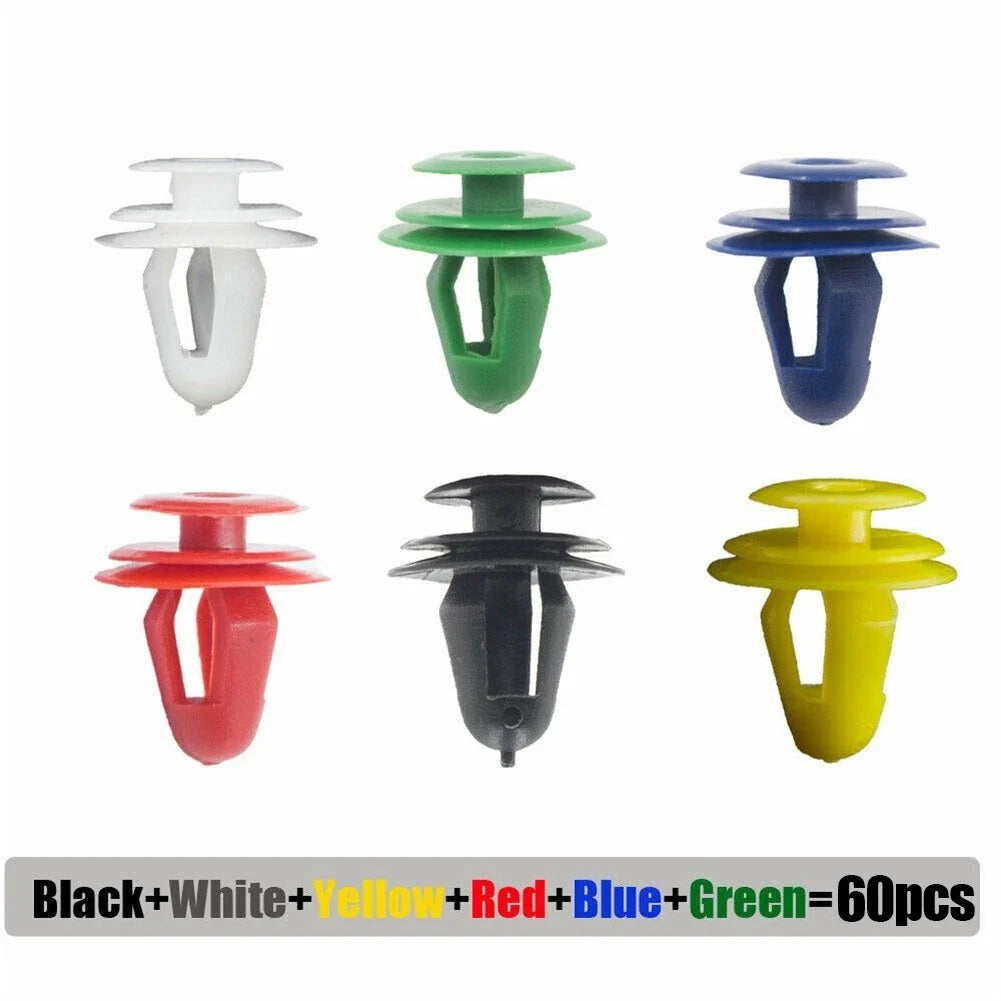 60-Piece Door Panel Clip Set for Universal Cars (Assorted Sizes)