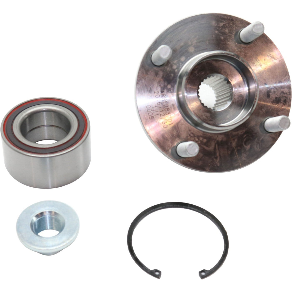 2-Piece Front Wheel Hub Set with Bearing for Ford Focus 2000-2011