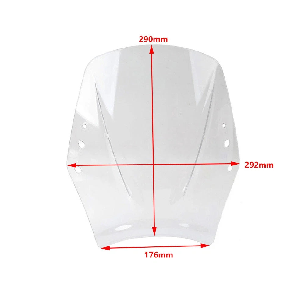 Universal Motorcycle Windshield Deflector Gray