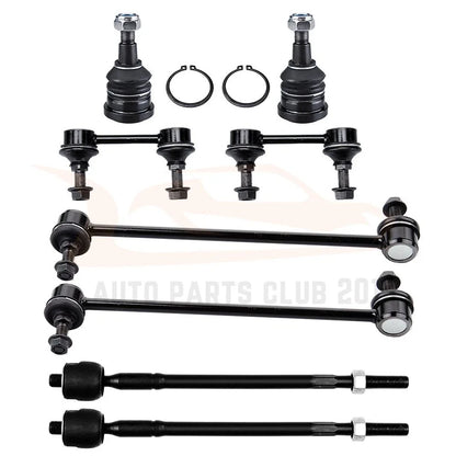 Complete 8-Piece Sway Bar, Tie Rod & Ball Joint Kit for Mitsubishi Eclipse