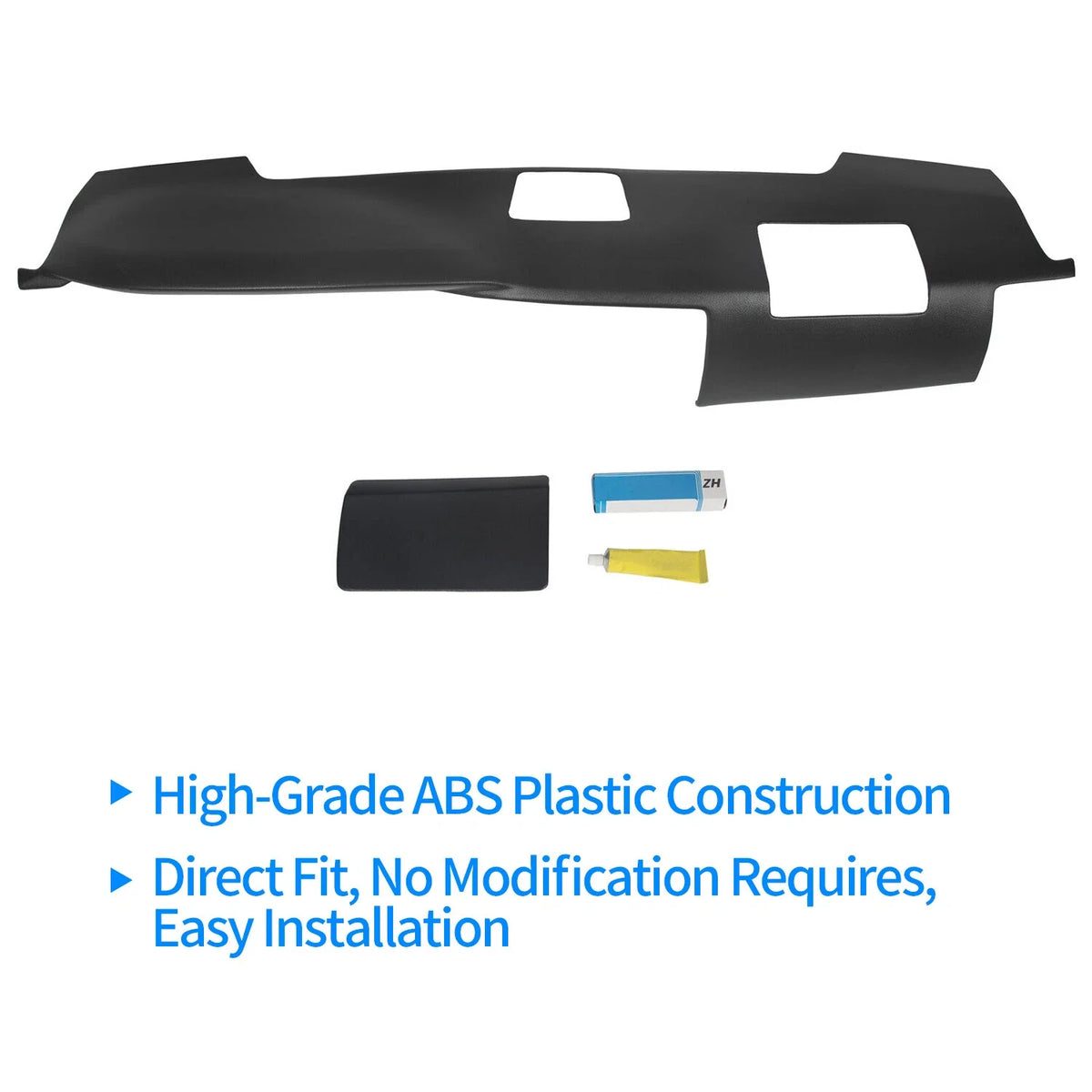 Overlay Dash Cover for Toyota 4Runner (2003–2009) with Speaker Holes, Black