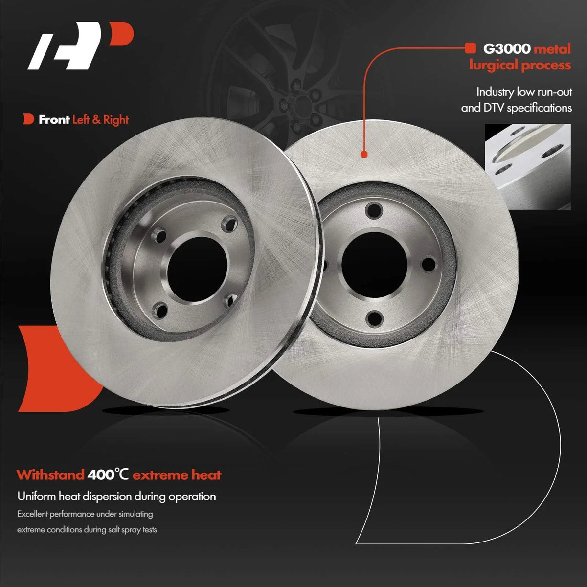 Front Brake Rotor Disc for Nissan Kicks and Versa (2020-2023)