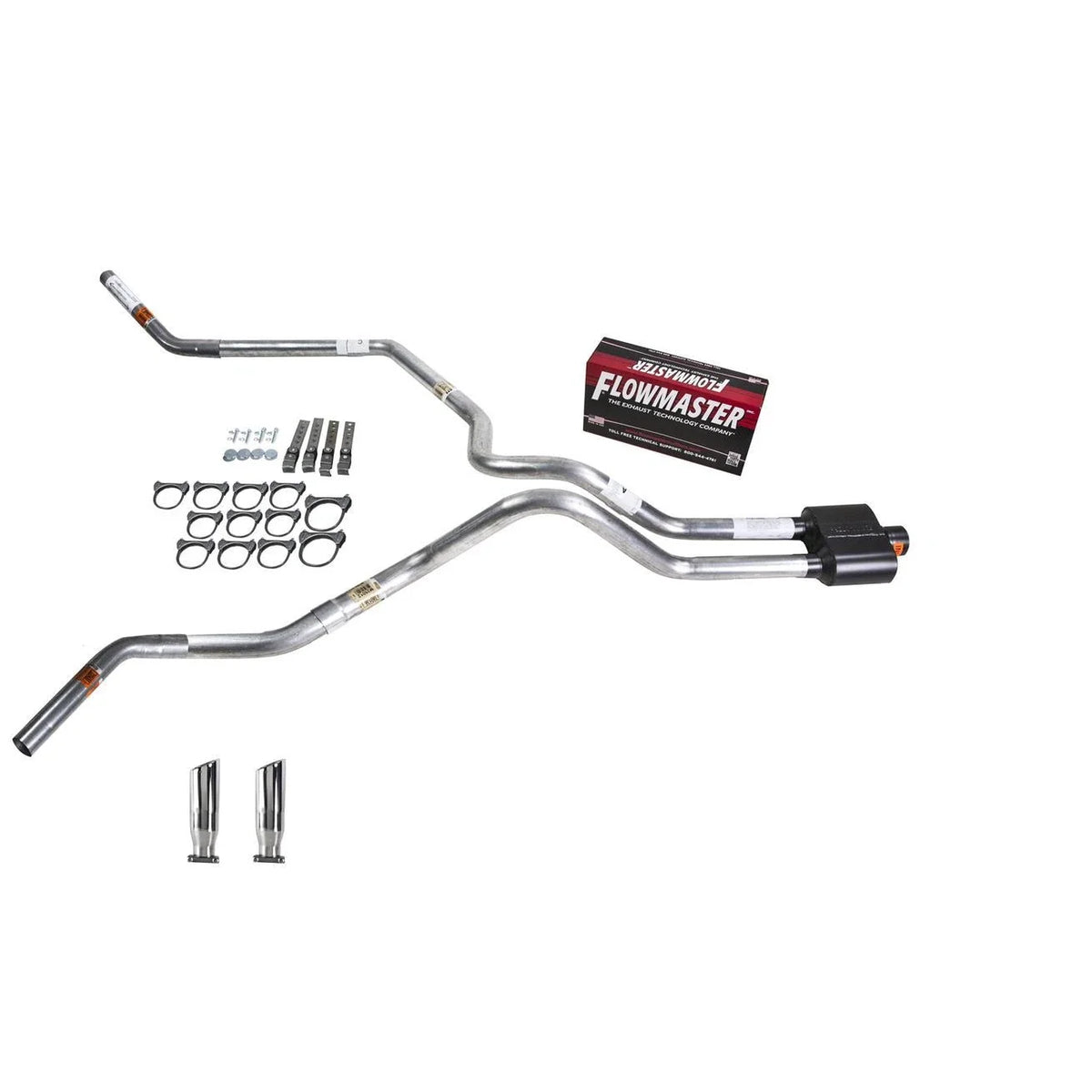 Dual Exhaust Pipe for Silverado 1500 1999–2006 (2.5" Flowmaster Super 10)
