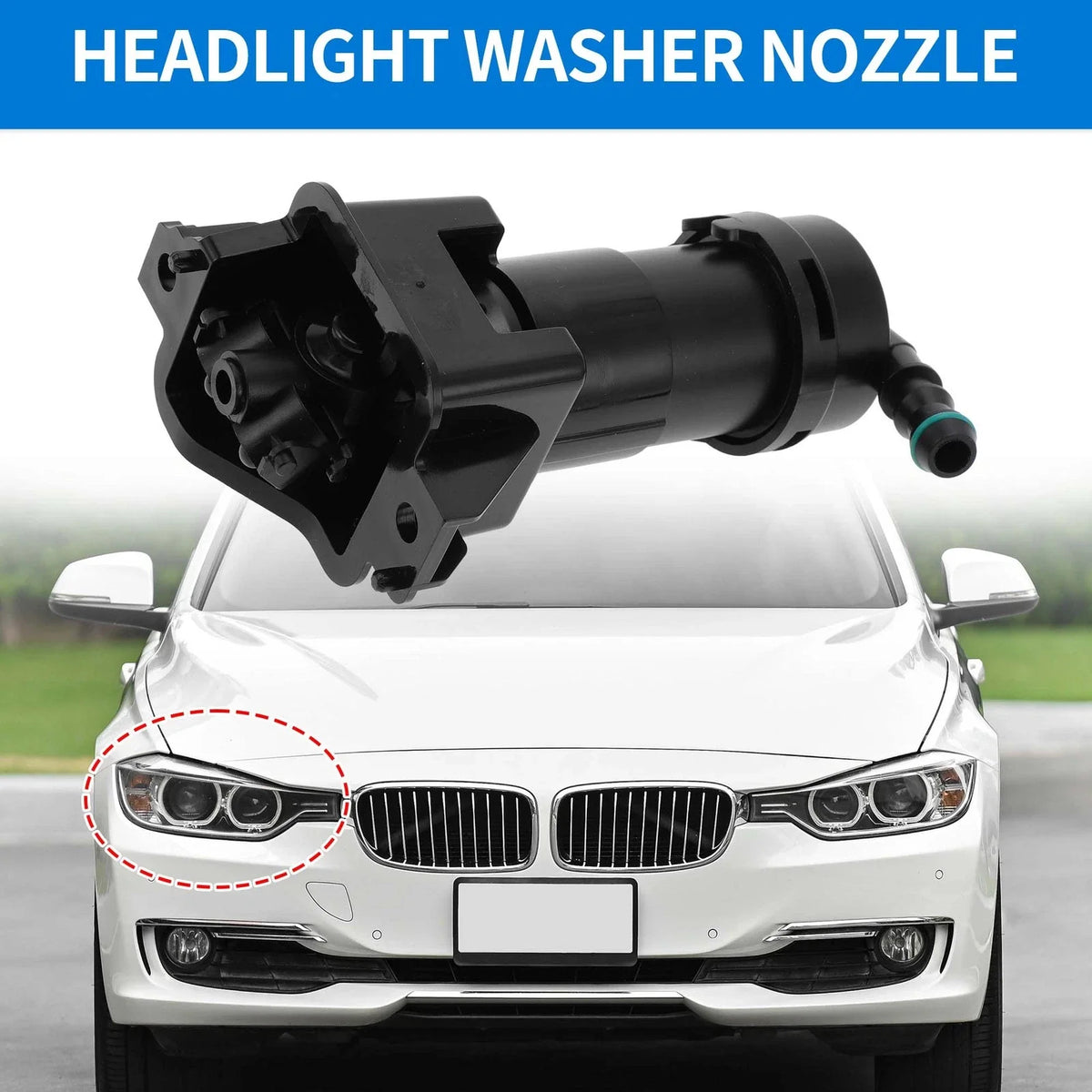Front Right Headlight Washer Nozzle for Audi A6 S6 RS6 (2005–2011) No. 4F0955102B