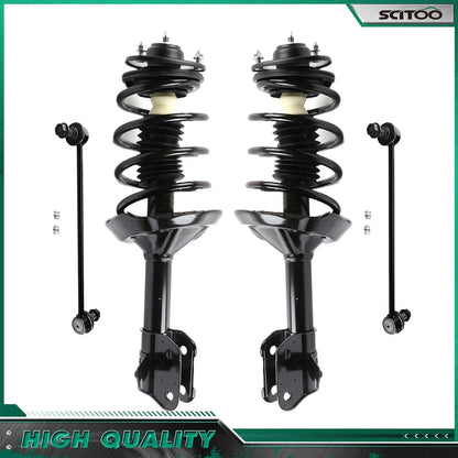 Front Strut Assembly with Coil Spring + Sway Bar Links for Honda Odyssey 05-07
