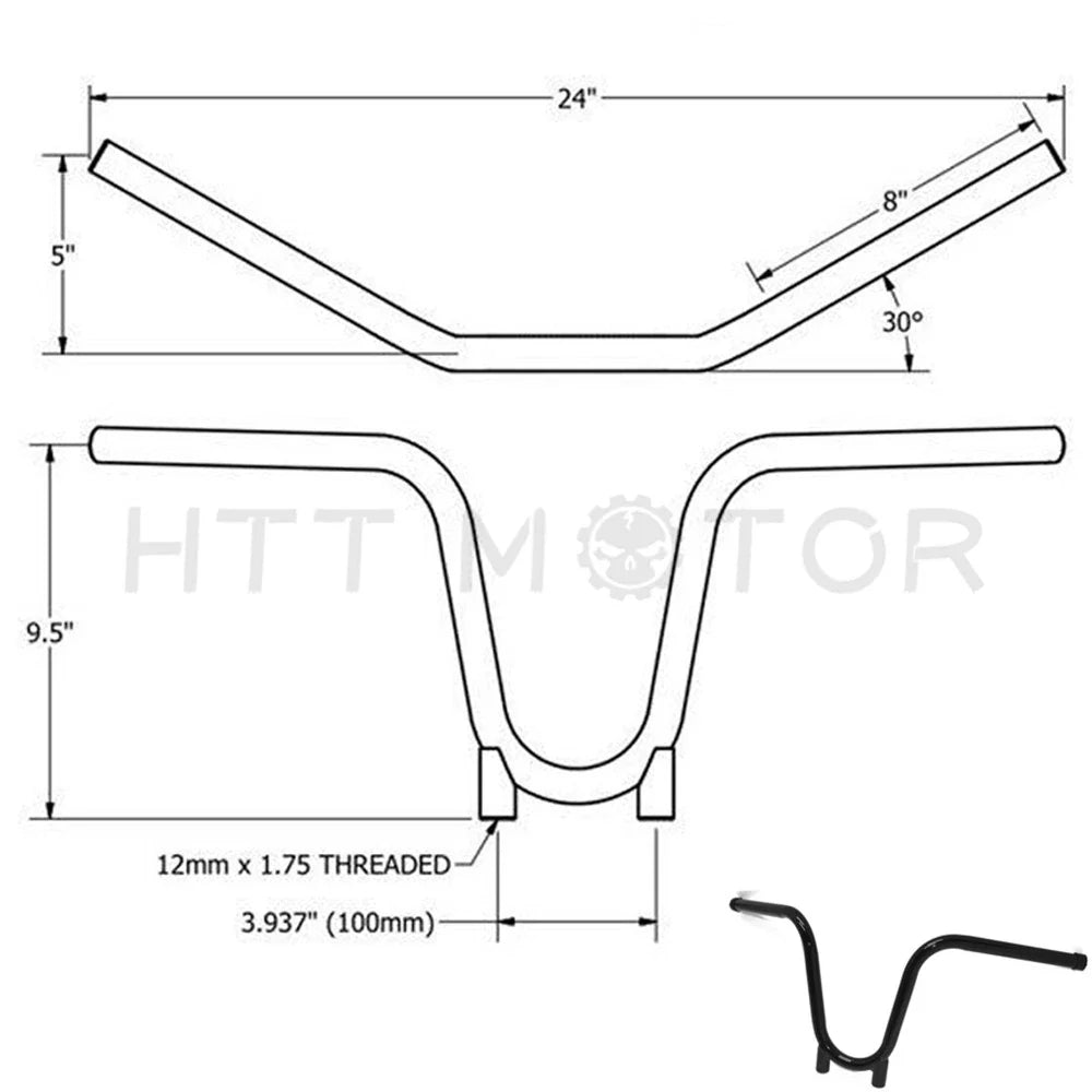 Bootlegger Handlebar for Yamaha TX650 (1970–1973)
