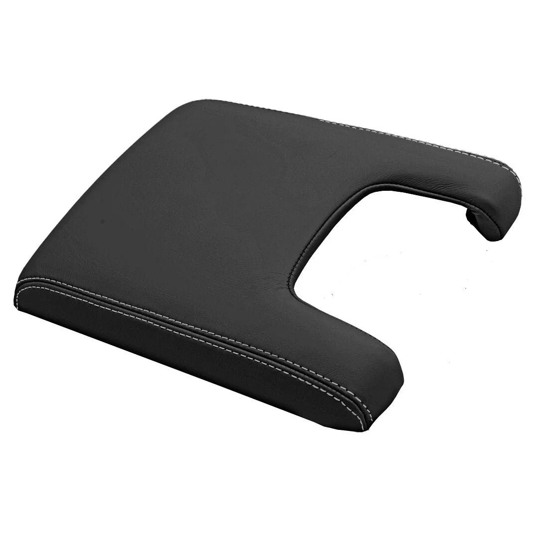 PVC Leather Console Armrest Cover for Acura TL (2009–2014) White Stitch