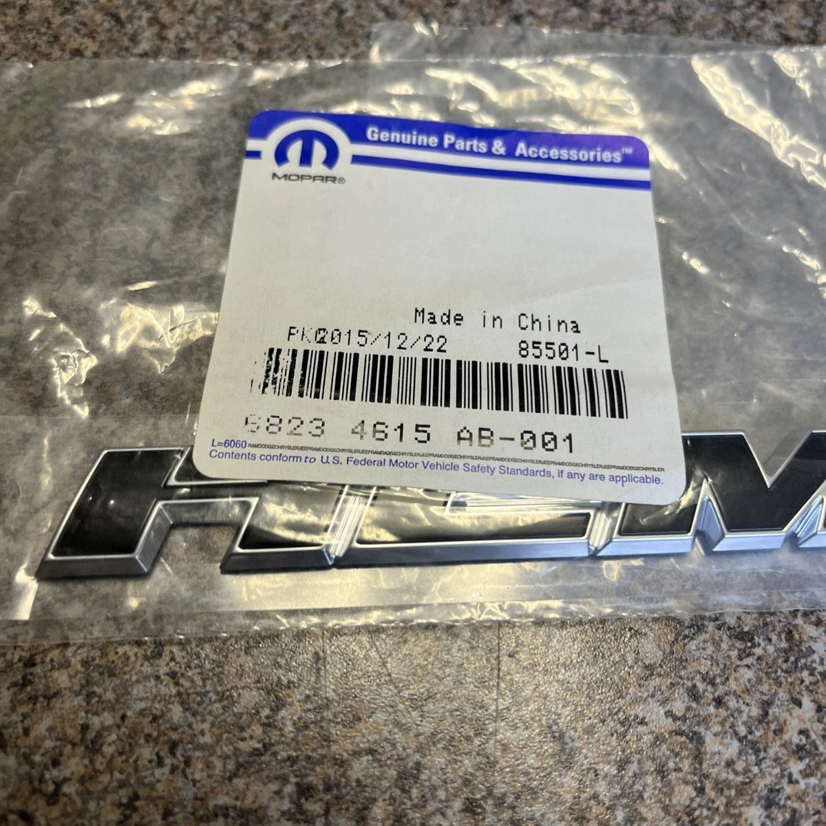 2016-2019 Dodge Charger Deck Lid Emblem R/T 68234615AB