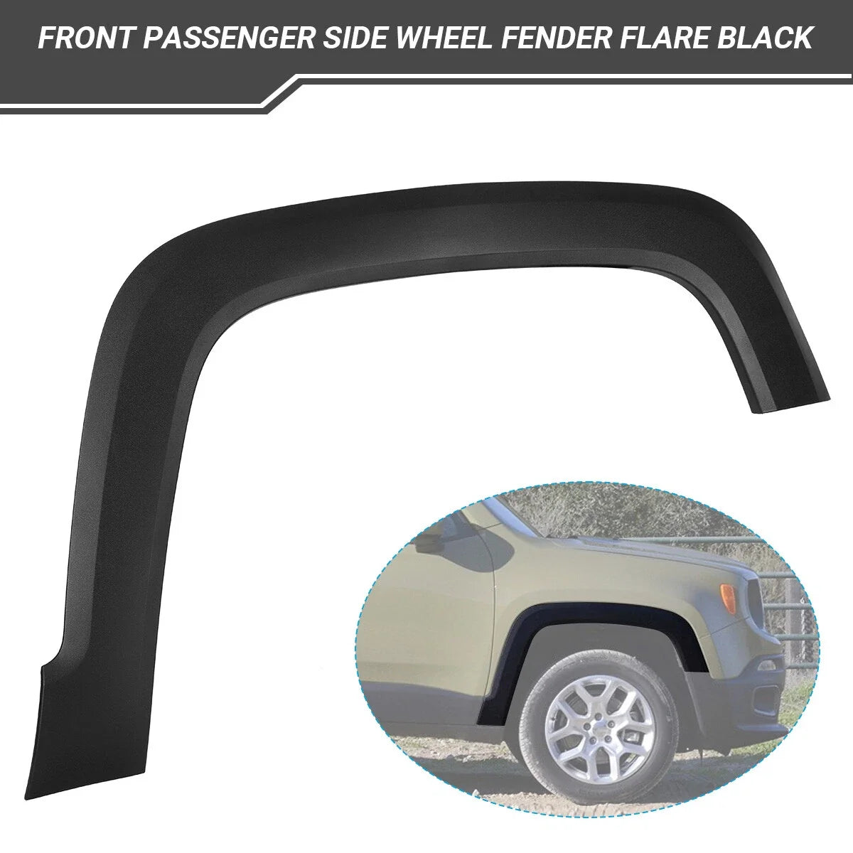 Front Passenger Side Wheel Fender Flare for Jeep Renegade (2015–2021)